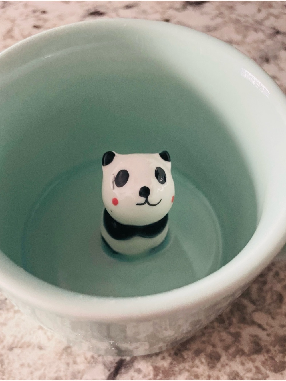 Oh Mint Green Ceramic Cup with Panda